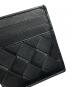中古・古着 BOTTEGA VENETA (ボッテガベネタ) イントレチャートレザーカードケース ブラック：35000円