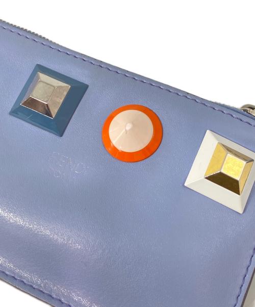 FENDI（フェンディ）FENDI (フェンディ) マルチスタッズ ジッピーコインケース パープルの古着・服飾アイテム