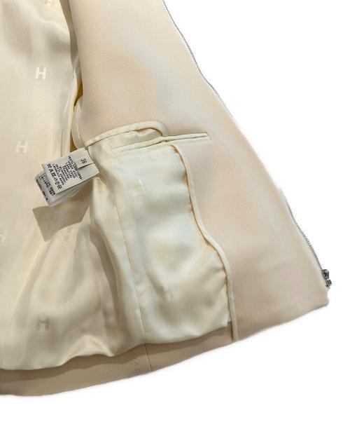 HERMES（エルメス）HERMES (エルメス) セリエボタン ジップアップジャケット ベージュ サイズ:36の古着・服飾アイテム