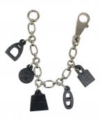 HERMESエルメス）の古着「アミュレット5バッグチャームキーホルダー」｜ブラック×シルバー