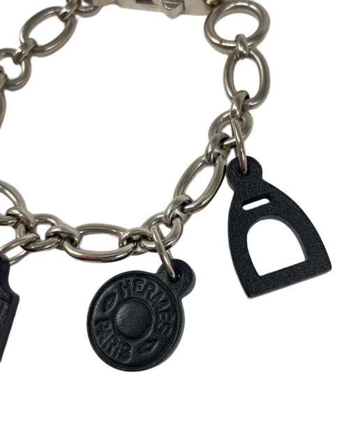 HERMES（エルメス）HERMES (エルメス) アミュレット5バッグチャームキーホルダー ブラック×シルバーの古着・服飾アイテム