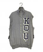 KAPITALキャピタル）の古着「裏毛ハーフZIPベスト」｜グレー