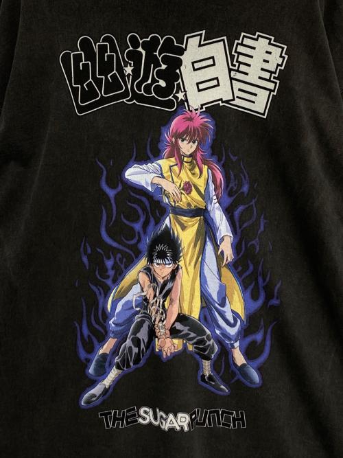 THE SUGAR PUNCH（シュガーパンチ）THE SUGAR PUNCH (シュガーパンチ) 幽遊白書 (ユウユウハクショ) S/S T-SHIRTS ブラック サイズ:XLの古着・服飾アイテム