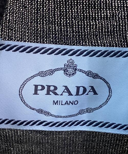 PRADA（プラダ）PRADA (プラダ) ニット切替プリーツワンピース ブラック サイズ:36の古着・服飾アイテム
