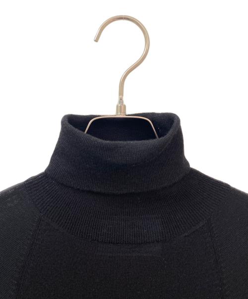 PRADA（プラダ）PRADA (プラダ) ニット切替プリーツワンピース ブラック サイズ:36の古着・服飾アイテム