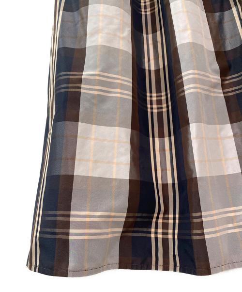 DRAWER（ドゥロワー）DRAWER (ドゥロワー) ナイロンチェックタックスカート マルチカラー サイズ:36の古着・服飾アイテム