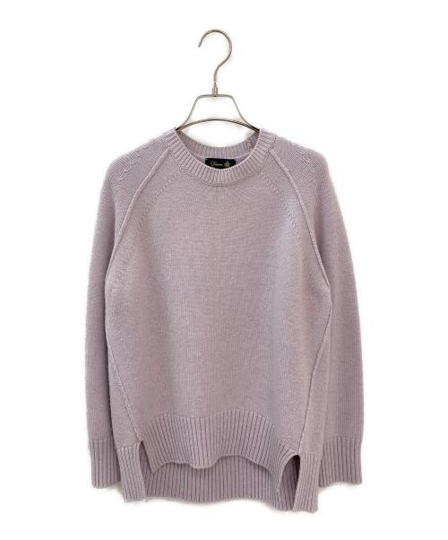 DRAWER（ドゥロワー）DRAWER (ドゥロワー) 7G天竺編みクルーネックニット ラベンダー系 サイズ:１の古着・服飾アイテム