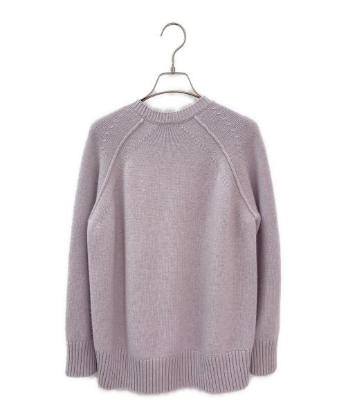 DRAWER（ドゥロワー）DRAWER (ドゥロワー) 7G天竺編みクルーネックニット ラベンダー系 サイズ:１の古着・服飾アイテム