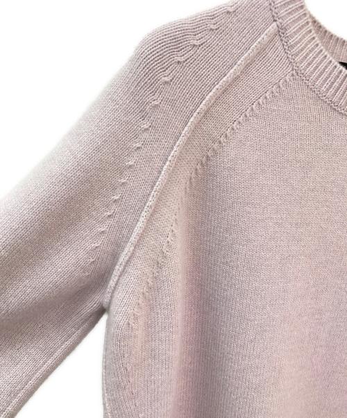 DRAWER（ドゥロワー）DRAWER (ドゥロワー) 7G天竺編みクルーネックニット ラベンダー系 サイズ:１の古着・服飾アイテム