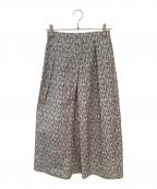 DRAWERドゥロワー）の古着「レオパードロングスカート」｜グレー