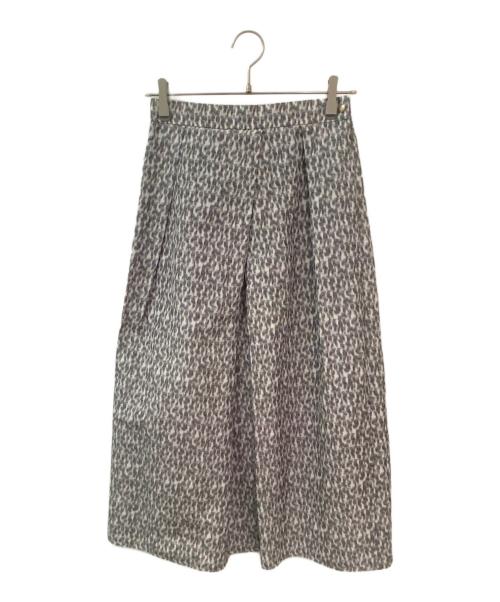 DRAWER（ドゥロワー）DRAWER (ドゥロワー) レオパードロングスカート グレー サイズ:Lの古着・服飾アイテム