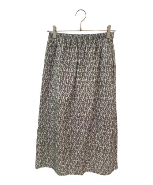 DRAWER（ドゥロワー）DRAWER (ドゥロワー) レオパードロングスカート グレー サイズ:Lの古着・服飾アイテム