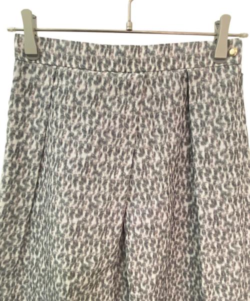 DRAWER（ドゥロワー）DRAWER (ドゥロワー) レオパードロングスカート グレー サイズ:Lの古着・服飾アイテム