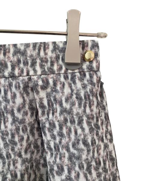 DRAWER（ドゥロワー）DRAWER (ドゥロワー) レオパードロングスカート グレー サイズ:Lの古着・服飾アイテム