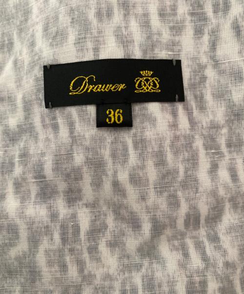 DRAWER（ドゥロワー）DRAWER (ドゥロワー) レオパードロングスカート グレー サイズ:Lの古着・服飾アイテム