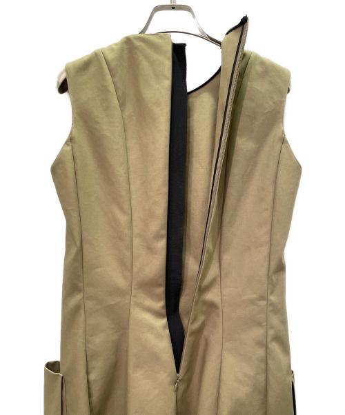 MAISON RABIH KAYROUZ（メゾン・ラビ・カイルー）MAISON RABIH KAYROUZ (メゾン・ラビ・カイルー) ノースリーブワンピース カーキ サイズ:36の古着・服飾アイテム