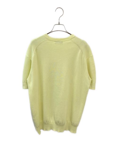 DRAWER（ドゥロワー）DRAWER (ドゥロワー) コットンスリーブショートニット カットソー イエロー サイズ:Freeの古着・服飾アイテム