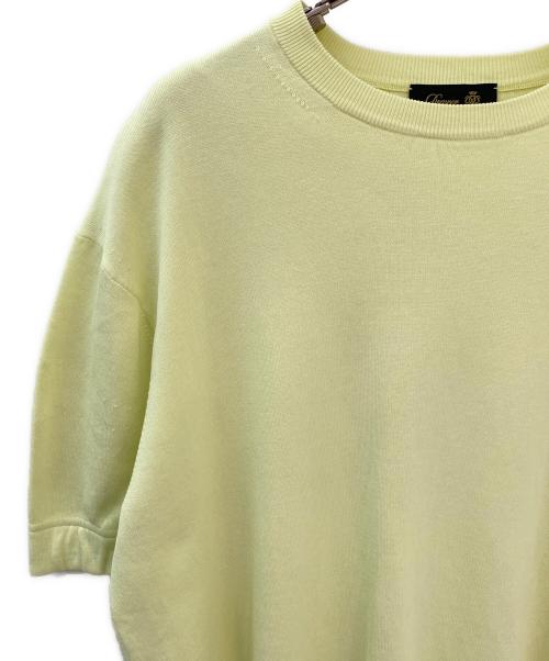 DRAWER（ドゥロワー）DRAWER (ドゥロワー) コットンスリーブショートニット カットソー イエロー サイズ:Freeの古着・服飾アイテム