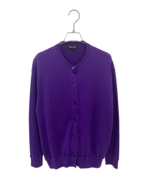 DRAWER（ドゥロワー）DRAWER (ドゥロワー) クルーネックスウェットカーディガン パープル サイズ:1の古着・服飾アイテム