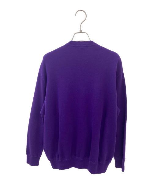 DRAWER（ドゥロワー）DRAWER (ドゥロワー) クルーネックスウェットカーディガン パープル サイズ:1の古着・服飾アイテム