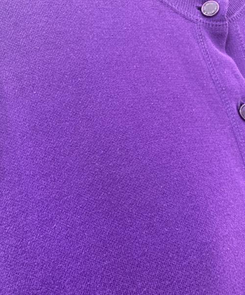 DRAWER（ドゥロワー）DRAWER (ドゥロワー) クルーネックスウェットカーディガン パープル サイズ:1の古着・服飾アイテム