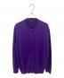 DRAWER（ドゥロワー）の古着「クルーネックスウェットカーディガン」｜パープル