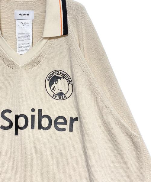 doublet（ダブレット）doublet (ダブレット) TEAM SPIBER” FOOTBALL KNITWEAR アイボリー サイズ:FREEの古着・服飾アイテム