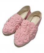 CHANELシャネル）の古着「カメリアデザイン エスパドリーユ」｜ピンク