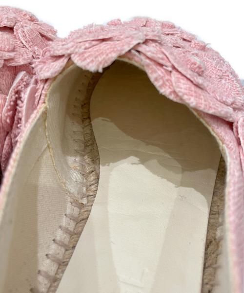 CHANEL（シャネル）CHANEL (シャネル) カメリアデザイン エスパドリーユ ピンク サイズ:38の古着・服飾アイテム