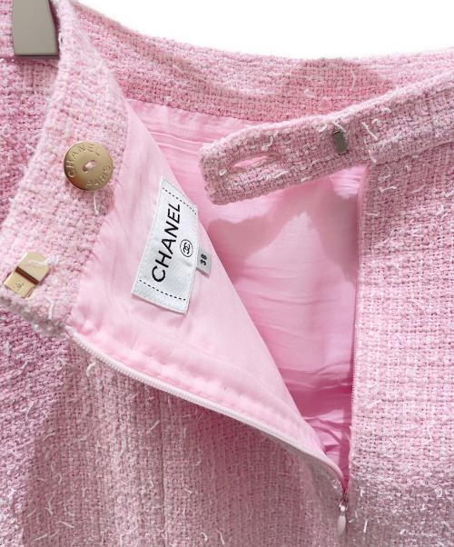 CHANEL（シャネル）CHANEL (シャネル) ツイードスカート ピンク サイズ:38の古着・服飾アイテム