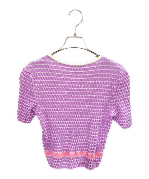 CHANEL（シャネル）CHANEL (シャネル) ココマーク プリーツカットソー ラベンダー サイズ:38の古着・服飾アイテム