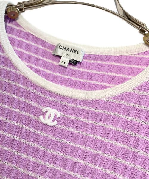 CHANEL（シャネル）CHANEL (シャネル) ココマーク プリーツカットソー ラベンダー サイズ:38の古着・服飾アイテム