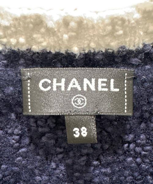 CHANEL（シャネル）CHANEL (シャネル) ココボタンカシミヤ混ニットカーディガン ネイビー サイズ:38の古着・服飾アイテム