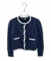 CHANEL（シャネル）の古着「ココボタンカシミヤ混ニットカーディガン」｜ネイビー