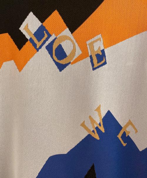 LOEWE（ロエベ）LOEWE (ロエベ) 22AW グラフィックプリントジャガードセーター ブラック×オレンジ サイズ:XSの古着・服飾アイテム