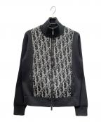 DIOR HOMMEディオール オム）の古着「オブリーク柄ジップアップジャケット」｜ブラック