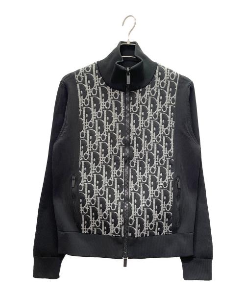 DIOR HOMME（ディオール オム）DIOR HOMME (ディオール オム) オブリーク柄ジップアップジャケット ブラック サイズ:Ｍの古着・服飾アイテム