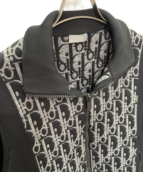 DIOR HOMME（ディオール オム）DIOR HOMME (ディオール オム) オブリーク柄ジップアップジャケット ブラック サイズ:Ｍの古着・服飾アイテム