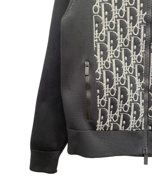 DIOR HOMME（ディオール オム）DIOR HOMME (ディオール オム) オブリーク柄ジップアップジャケット ブラック サイズ:Ｍの古着・服飾アイテム