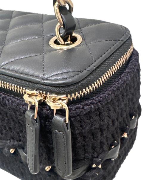 CHANEL（シャネル）CHANEL (シャネル) チェーンショルダーバニティバッグ ブラックの古着・服飾アイテム