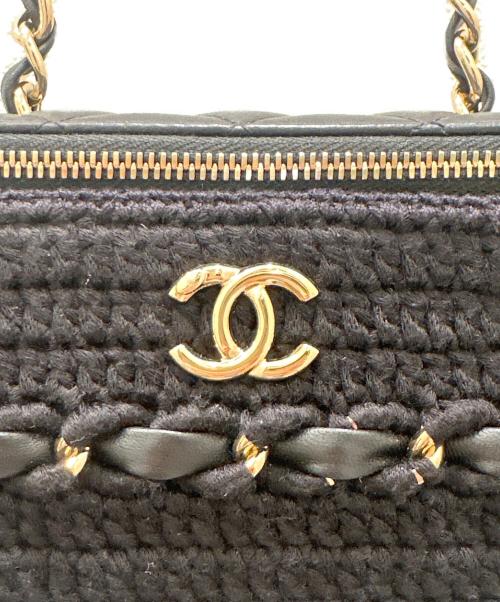 CHANEL（シャネル）CHANEL (シャネル) チェーンショルダーバニティバッグ ブラックの古着・服飾アイテム