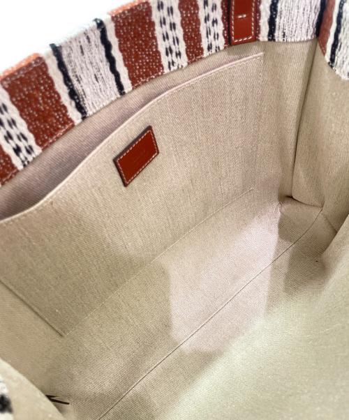 Chloe（クロエ）Chloe (クロエ) WOODYトートバッグ ブラウン×ホワイト サイズ:MEDIUMの古着・服飾アイテム