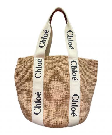 新品同様✨ クロエ ミフコ Chloe Mifuko かごバッグ レザー 中古・古着通販】Chloe (クロエ) Mifuko (ミフコ) WOODY Large Basket