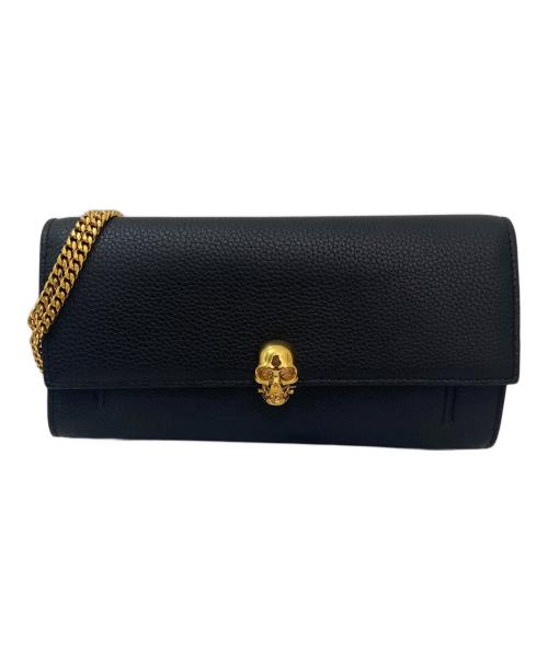 ALEXANDER McQUEEN（アレキサンダーマックイーン）ALEXANDER McQUEEN (アレキサンダーマックイーン) スカルウォレットチェーンバッグ ブラックの古着・服飾アイテム