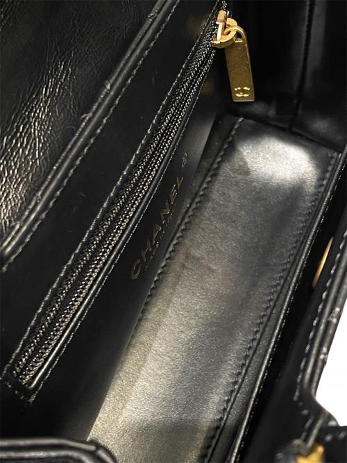 CHANEL（シャネル）CHANEL (シャネル) マトラッセ ミニショッピングバッグ ブラック×ゴールド金具 サイズ:-の古着・服飾アイテム