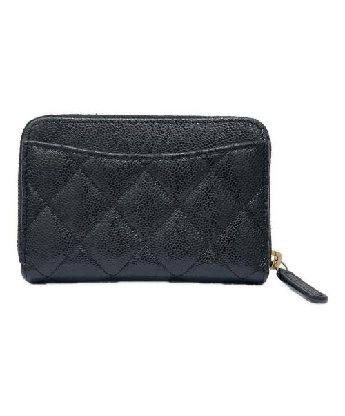 CHANEL（シャネル）CHANEL (シャネル) ラウンドジップ コンパクトウォレット ブラックの古着・服飾アイテム