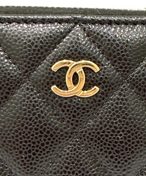 CHANEL（シャネル）CHANEL (シャネル) ラウンドジップ コンパクトウォレット ブラックの古着・服飾アイテム