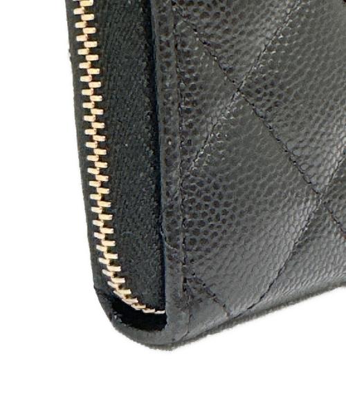 CHANEL（シャネル）CHANEL (シャネル) ラウンドジップ コンパクトウォレット ブラックの古着・服飾アイテム