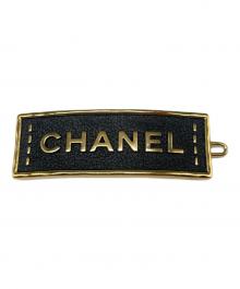 CHANEL（シャネル）の古着「CHANELロゴ バレッタ」｜ゴールド×ブラック