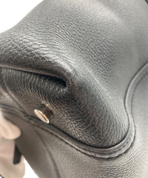 TOD'S（トッズ）TOD'S (トッズ) ダブルＴミディアムレザーハンドバッグ ブラックの古着・服飾アイテム